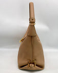 Salvatore Ferragamo Taupe Pebbled Leather Fanisa Hobo