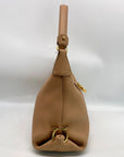 Salvatore Ferragamo Taupe Pebbled Leather Fanisa Hobo