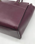 Kate Spade Plum Boarskin Leather Grove Street Lana Convertible Satchel