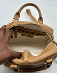 On 34th Tan Faux Leather Shoulder Bag