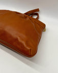 Morris Moskowitz Brown Leather Tote Bag