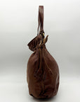 Lucky Brown Italian Leather Shoulder Bag