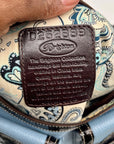 Brighton Sky Blue Pebbled Leather And Croc-Embossed Shoulder Bag