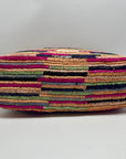 Aqua Multi-Color Straw Tote