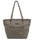 Coach Grey Leather Town Car Tote Bag