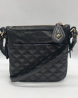 Juicy Couture Black Quilted Leather Crossbody Bag