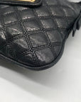 Juicy Couture Black Quilted Leather Crossbody Bag