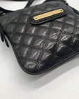 Juicy Couture Black Quilted Leather Crossbody Bag