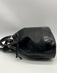 Furla Black Croc-Embossed Leather Tote Bag