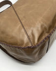 HOBO Mink Leather Dharma Whipstitch Shoulder Bag