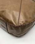 HOBO Mink Leather Dharma Whipstitch Shoulder Bag