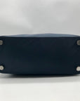 Michael Kors Navy Blue Nylon & Leather Winston Tote Bag