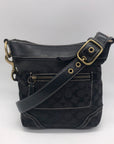 Coach Black Monogram Jacquard Canvas Legacy Crossbody Bag 10402