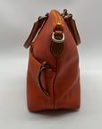 Dooney And Bourke Burnt Orange Pebbled Leather Satchel