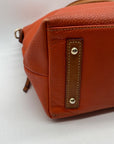 Dooney And Bourke Burnt Orange Pebbled Leather Satchel