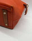 Dooney And Bourke Burnt Orange Pebbled Leather Satchel