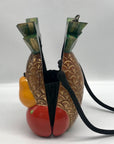 Timmy Woods Handcarved Arcadia Wood Pineapple Crossbody Bag