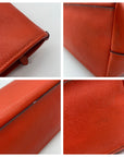 Coach Burnt Orange Pebbled Leather Zip Top City Tote Bag F58846
