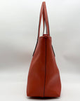 Coach Burnt Orange Pebbled Leather Zip Top City Tote Bag F58846