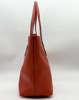 Coach Burnt Orange Pebbled Leather Zip Top City Tote Bag F58846