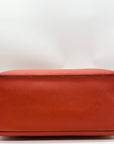 Coach Burnt Orange Pebbled Leather Zip Top City Tote Bag F58846