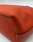 Coach Burnt Orange Pebbled Leather Zip Top City Tote Bag F58846