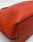 Coach Burnt Orange Pebbled Leather Zip Top City Tote Bag F58846