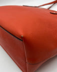 Coach Burnt Orange Pebbled Leather Zip Top City Tote Bag F58846