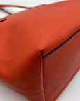 Coach Burnt Orange Pebbled Leather Zip Top City Tote Bag F58846
