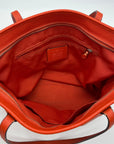 Coach Burnt Orange Pebbled Leather Zip Top City Tote Bag F58846