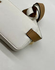 Michael Kors White Saffiano Leather Waist and Crossbody Bag