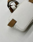 Michael Kors White Saffiano Leather Waist and Crossbody Bag