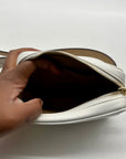 Michael Kors White Saffiano Leather Waist and Crossbody Bag