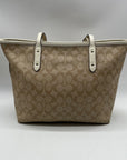 Coach Tan Signature Coated Canvas City Tote Bag-F58292
