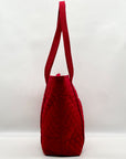 Vera Bradley Red Quilted Fabric Vera Shoulder Bag