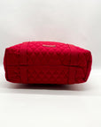 Vera Bradley Red Quilted Fabric Vera Shoulder Bag