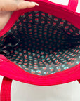 Vera Bradley Red Quilted Fabric Vera Shoulder Bag