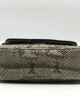 Michael Kors Beige Embossed Leather Carine Shoulder Bag