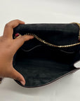Lafayette 148 Red Leather Snake-Embossed Mini Crossbody Bag