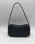 Mioztique Black Faux Leather Lyra Twist Lock Shoulder Bag