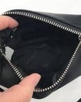 Steve Madden Black Satin Noble-B Mini Bag