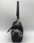 Steve Madden Black Satin Noble-B Mini Bag