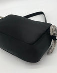 Steve Madden Black Satin Noble-B Mini Bag