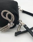 Steve Madden Black Satin Noble-B Mini Bag