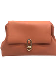 Jules Kae Peach Ellie Turn Lock Clutch