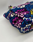 Vera Bradley Blue African Violet Floral Pattern Tote Bag