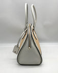 Kate Spade White Leather And Straw Reiley Dome Satchel