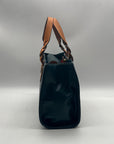 Dooney & Bourke Blue Smooth Leather Convertible Satchel
