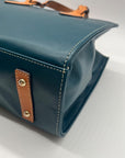 Dooney & Bourke Blue Smooth Leather Convertible Satchel