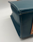 Dooney & Bourke Blue Smooth Leather Convertible Satchel